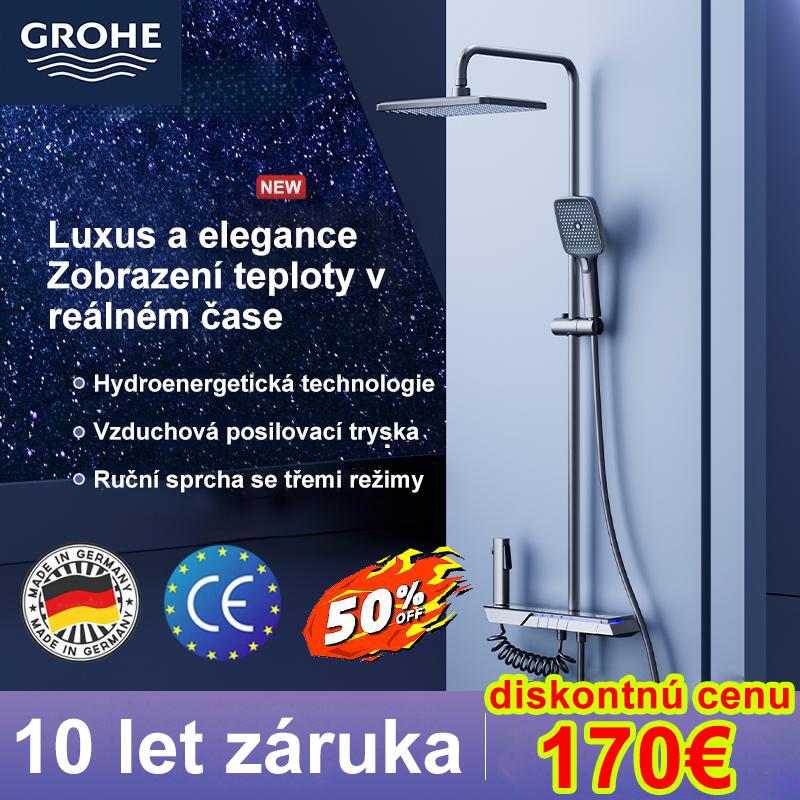 [GROHE]Trojstupňové zvýšenie tlaku, štyri režimy, inteligentná regulácia teploty